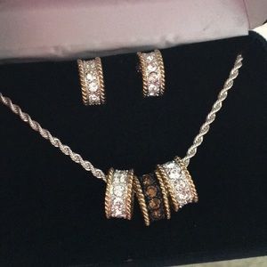 Montana silver necklace and earrings